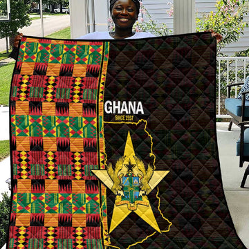 Afro Ghana Independence Day Quilt Ghanaian 1957 Kente Pattern LT14