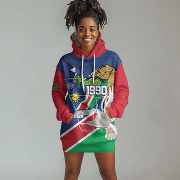Afro Namibia Independence Day Hoodie Dress Namibian 1990 African Pattern LT14