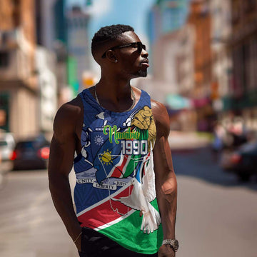 Afro Namibia Independence Day Men Tank Top Namibian 1990 African Pattern LT14