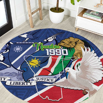 Afro Namibia Independence Day Round Carpet Namibian 1990 African Pattern LT14