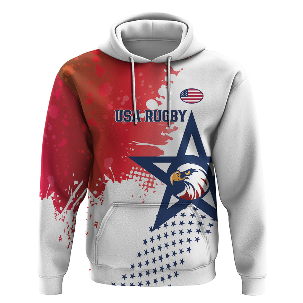 Custom United States Rugby Hoodie 2024 Pacific Go Eagles LT14