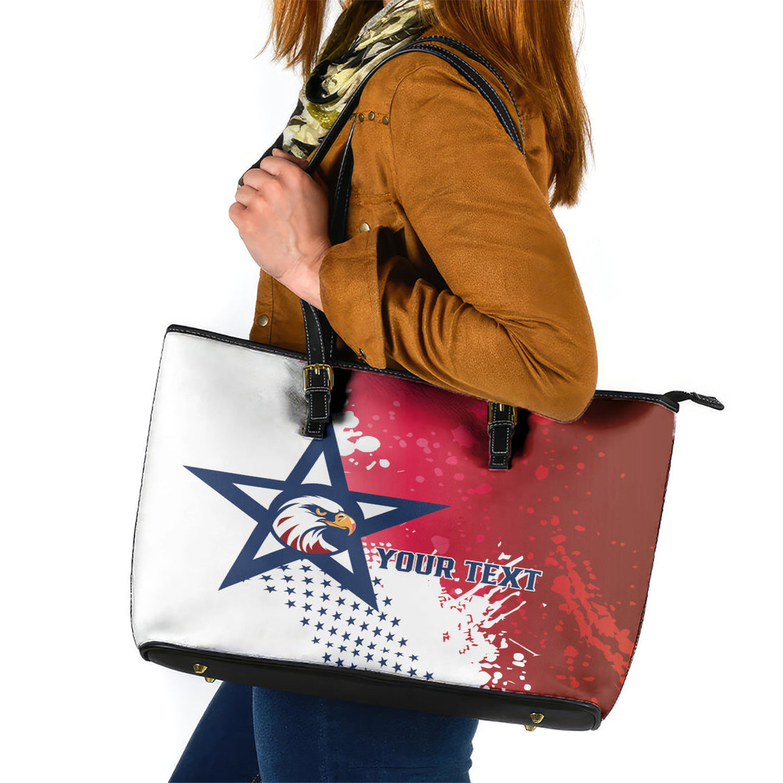 Custom United States Rugby Leather Tote Bag 2024 Pacific Go Eagles LT14