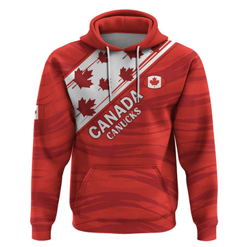 Custom Canada Rugby Hoodie 2024 Pacific Go Canucks LT14