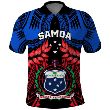 Samoa Polo Shirt Heritage Festival Samoan Tattoo With Ula Fala Kava Bowl LT14