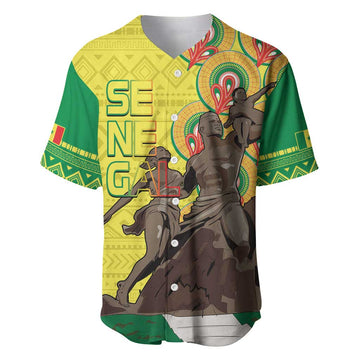 Senegal Monument de la Renaissance Baseball Jersey Africaine Ankara Pattern LT14