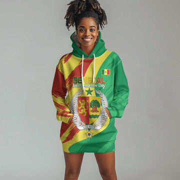 Afro Senegal Independence Day Hoodie Dress Coat Of Arms Grunge Style LT14