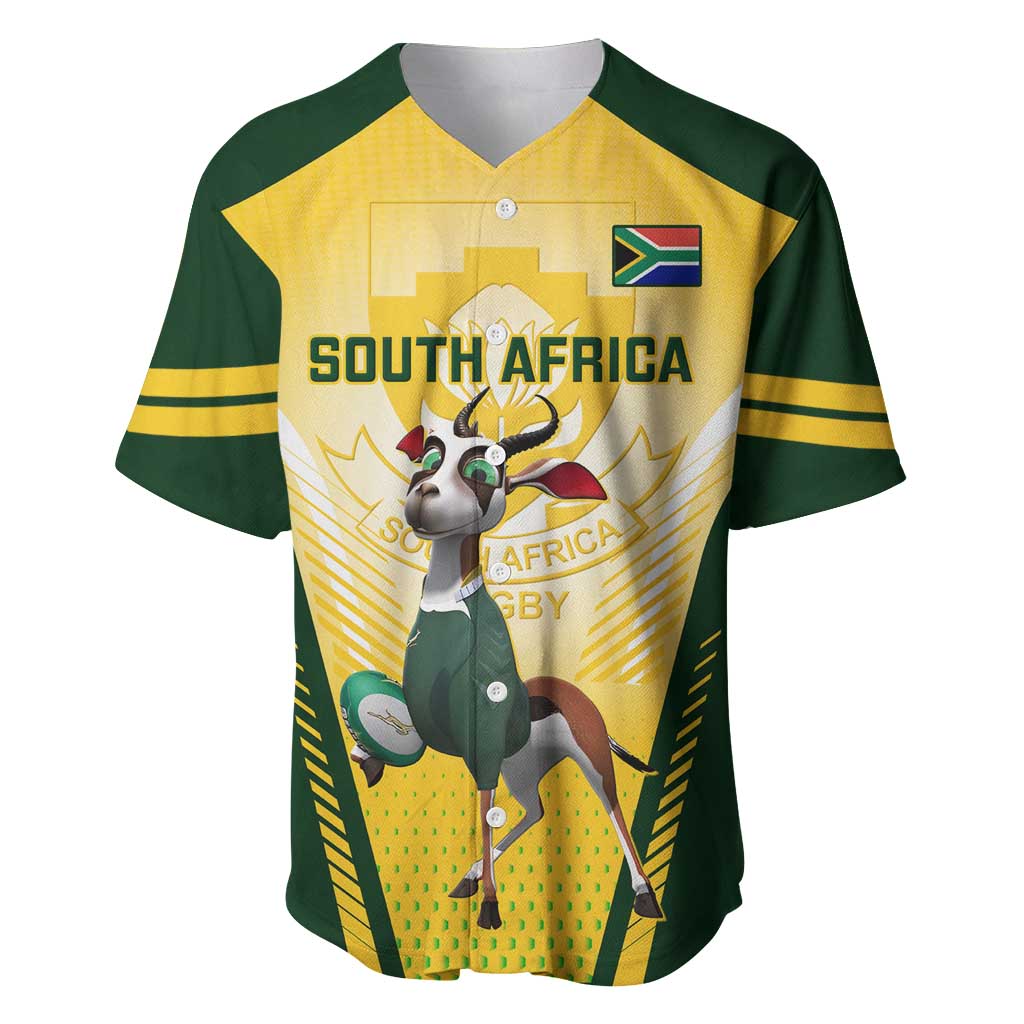 Custom South Africa Rugby Baseball Jersey Cute Springboks Mascot LT14