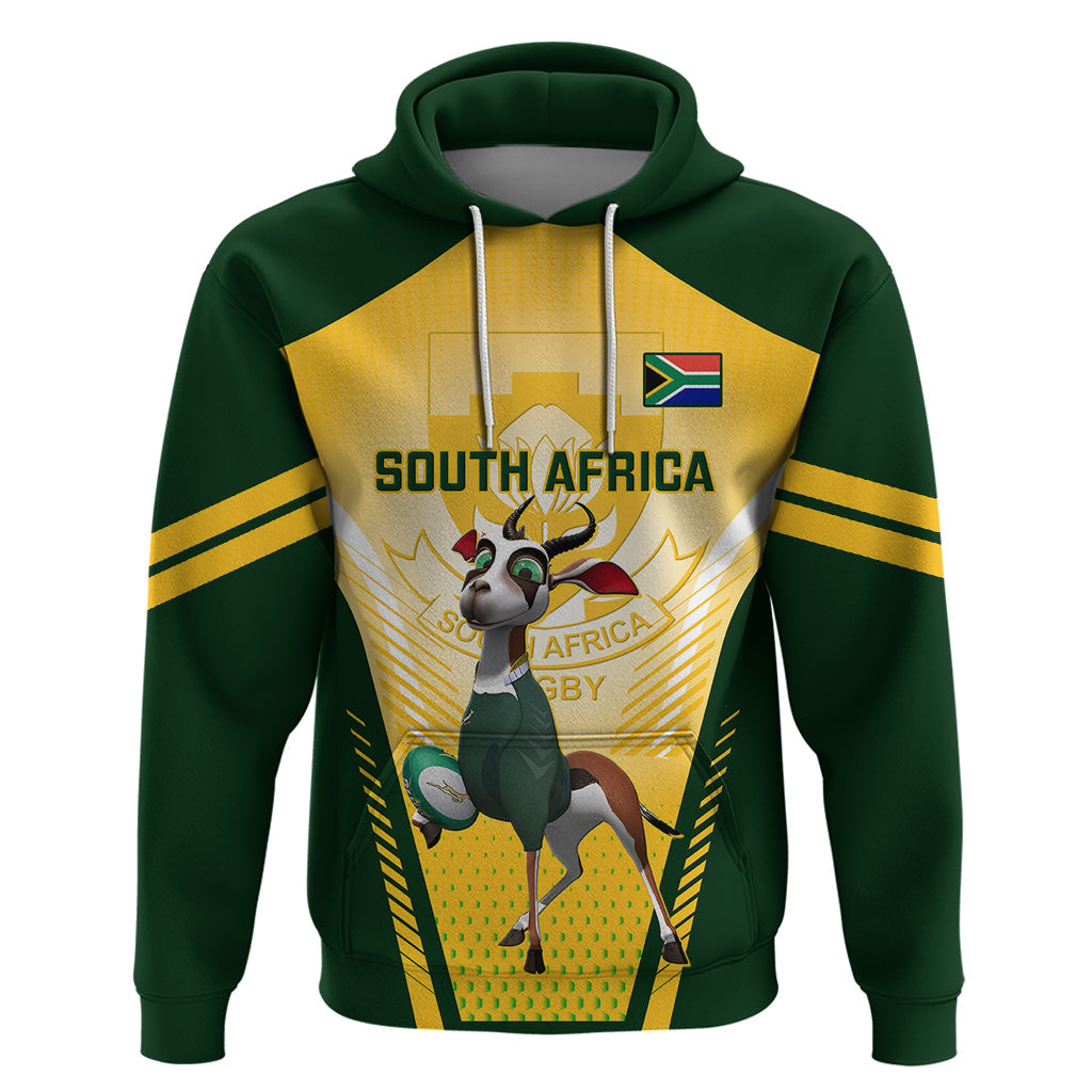 Custom South Africa Rugby Hoodie 2023 World Cup Springboks Mascot LT14