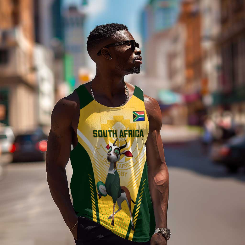 Custom South Africa Rugby Men Tank Top Cute Springboks Mascot LT14