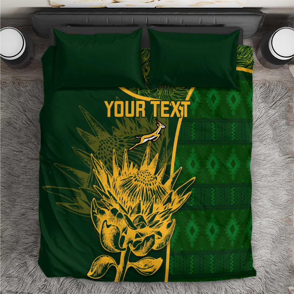 Custom South Africa Rugby Bedding Set Go Champions Springboks Flower LT14
