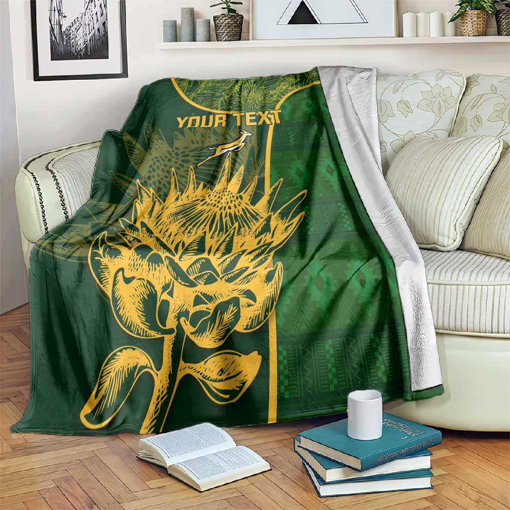 Custom South Africa Rugby Blanket Go Champions Springboks Flower LT14