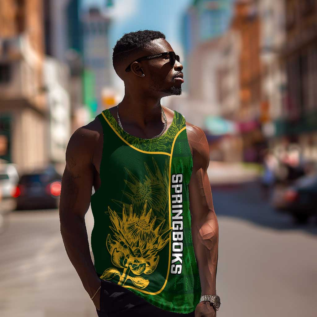 Custom South Africa Rugby Men Tank Top Go Champions Springboks Flower LT14