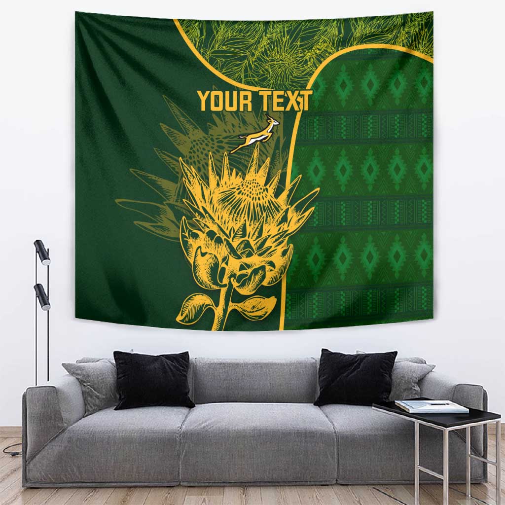 Custom South Africa Rugby Tapestry Go Champions Springboks Flower LT14