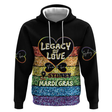 Free To Be Sydney Mardi Gras Hoodie Legacy Of Love LT14