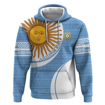 Custom Argentina Football Hoodie Vamos La Albiceleste - Sky Blue Version LT14