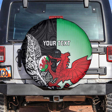 New Zealand and Wales Rugby Custom Spare Tire Cover Aotearoa All Black Combine Welsh Dragon LT14