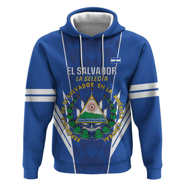 Custom El Salvador Football Hoodie 2025 Vamos La Selecta LT14