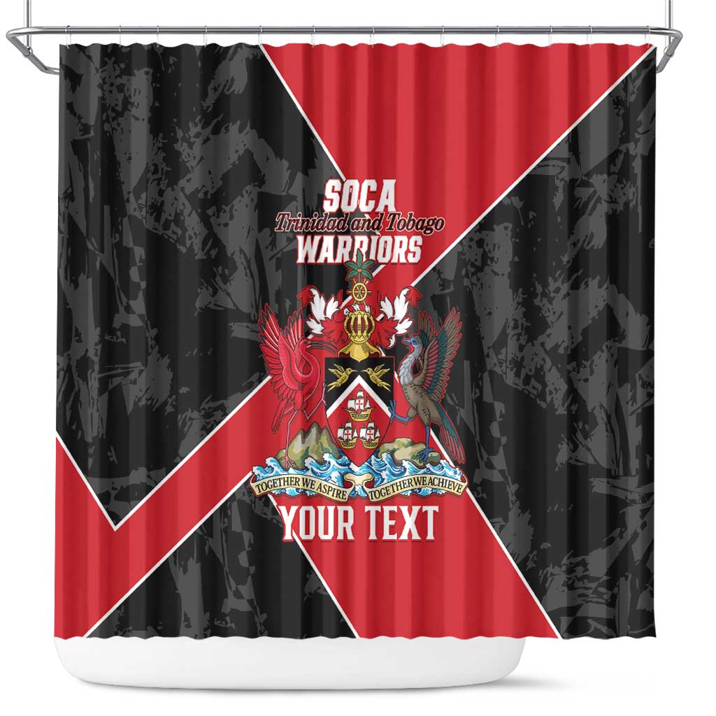 Custom Trinidad and Tobago Football Shower Curtain 2025 Go Soca Warriors LT14