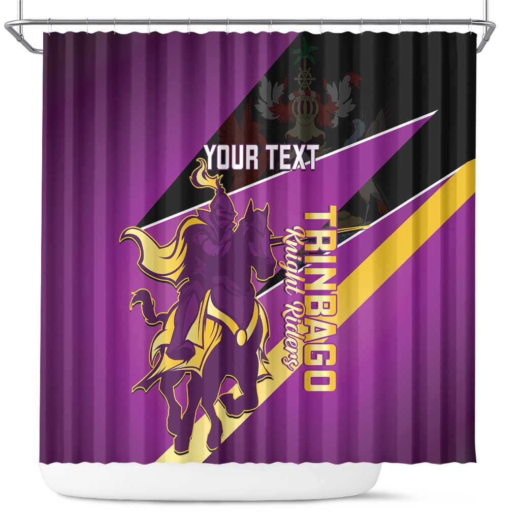 Custom Trinidad and Tobago Cricket Shower Curtain Come On Knight Riders Purple Version LT14
