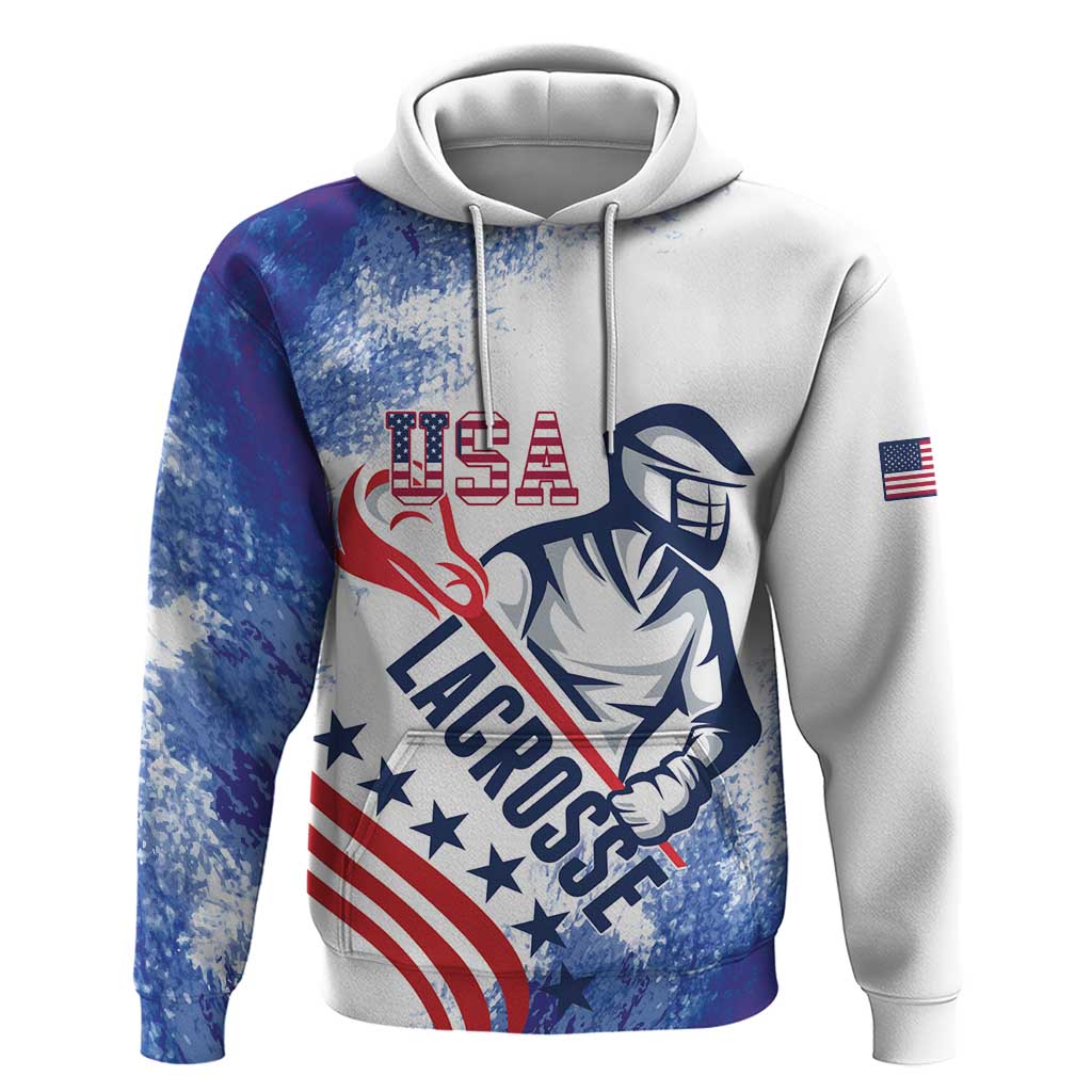 Custom United States Lacrosse Hoodie 2025 Grunge Style LT14