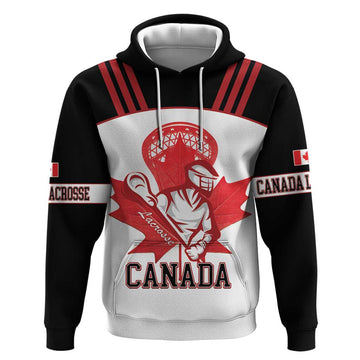 Custom Canada Lacrosse Hoodie Go Champions Maple Leaf LT14
