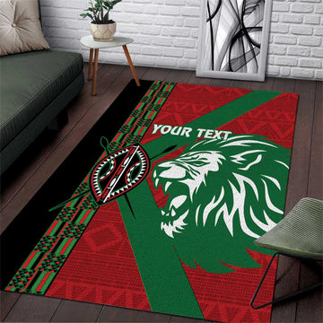 Afro Kenya Rugby Custom Area Rug Go Lionesses - African Pattern LT14