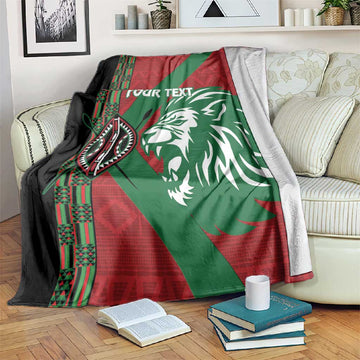 Afro Kenya Rugby Custom Blanket Go Lionesses - African Pattern LT14
