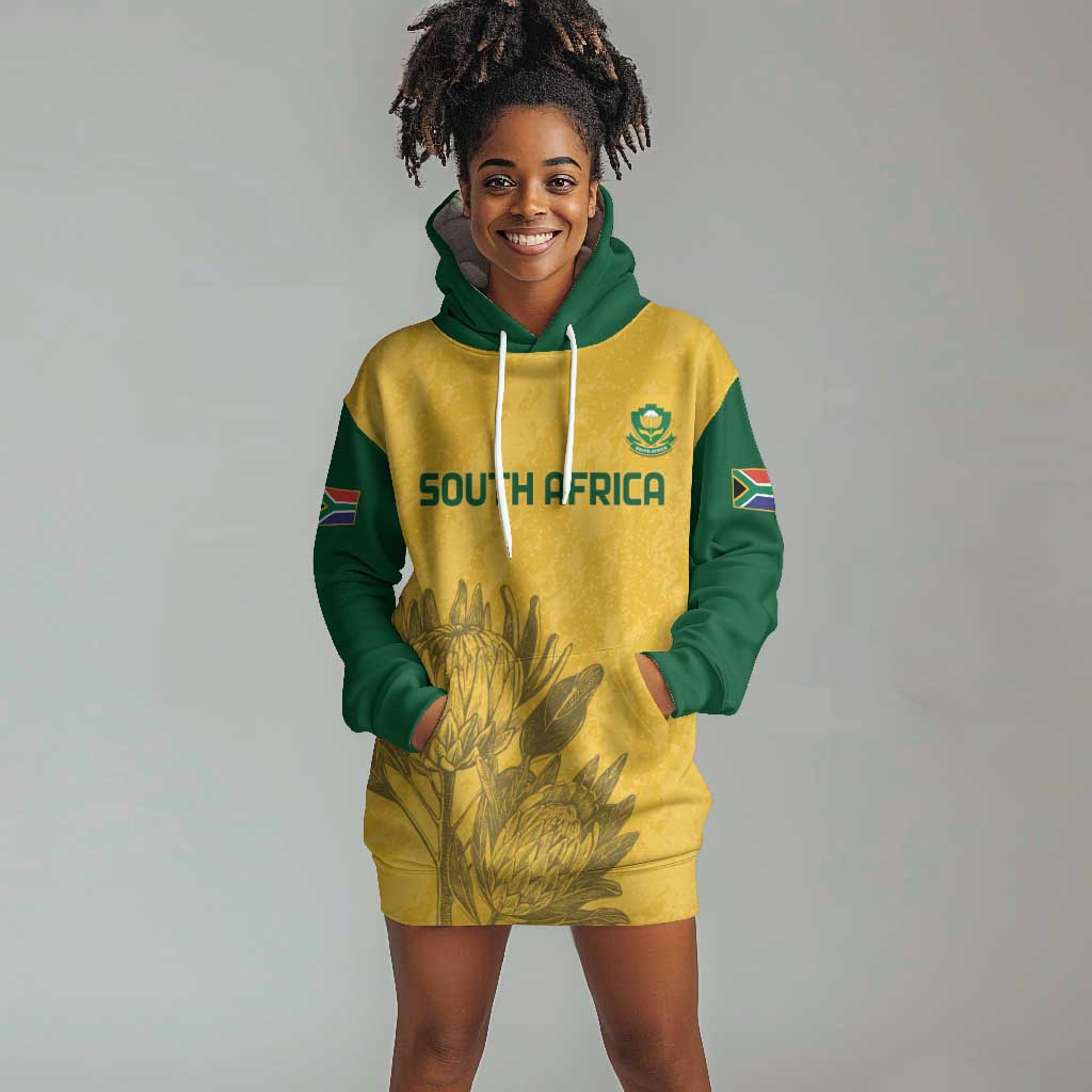Custom South Africa Soccer Hoodie Dress Go Banyana Banyana Proteas LT14