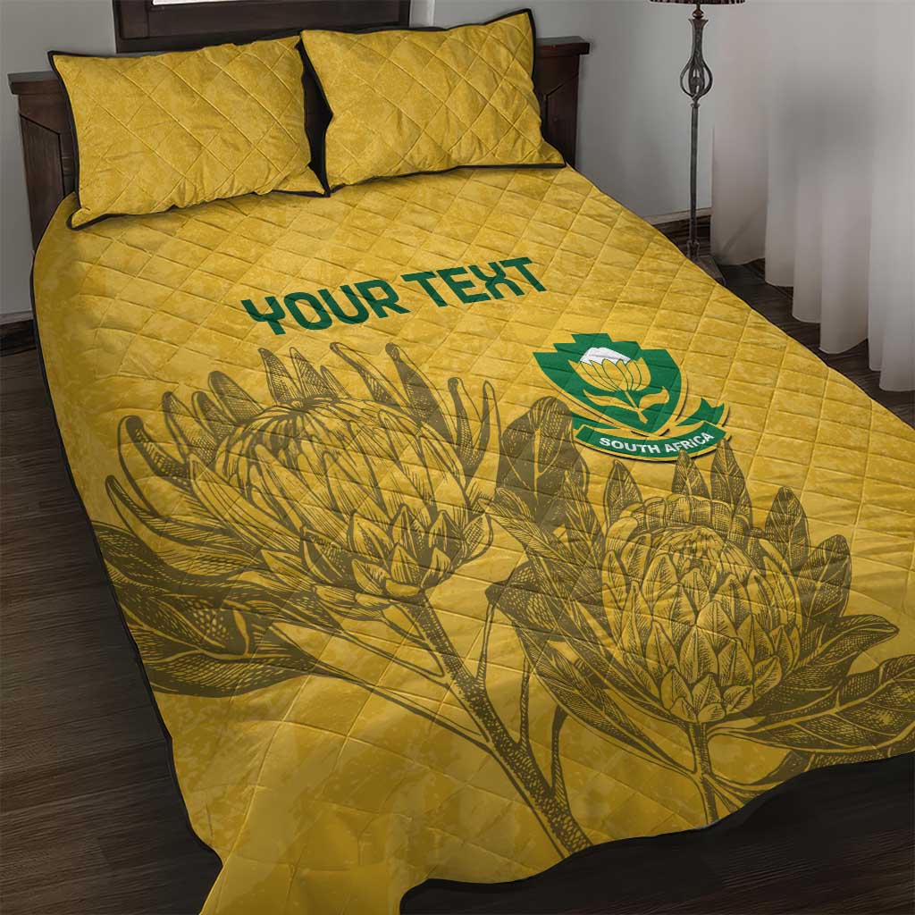 Custom South Africa Soccer Quilt Bed Set Go Banyana Banyana Proteas LT14