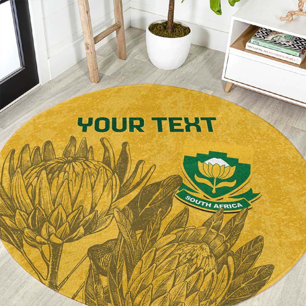 Custom South Africa Soccer Round Carpet Go Banyana Banyana Proteas LT14