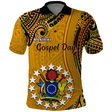 8 August Manihiki Island Gospel Day Polo Shirt Cook Islands Tribal Pattern LT14