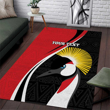 Afro Uganda Rugby Custom Area Rug Go Cranes - African Pattern LT14