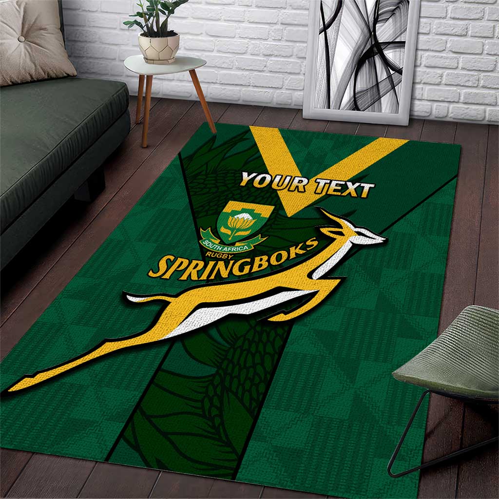Custom South Africa Rugby Go Blitzboks Sevens Area Rug LT14