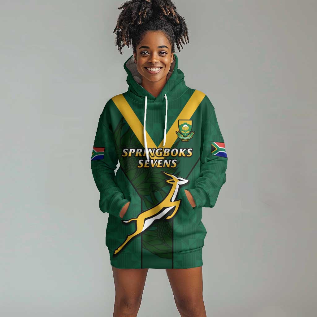 Custom South Africa Rugby Go Blitzboks Sevens Hoodie Dress LT14