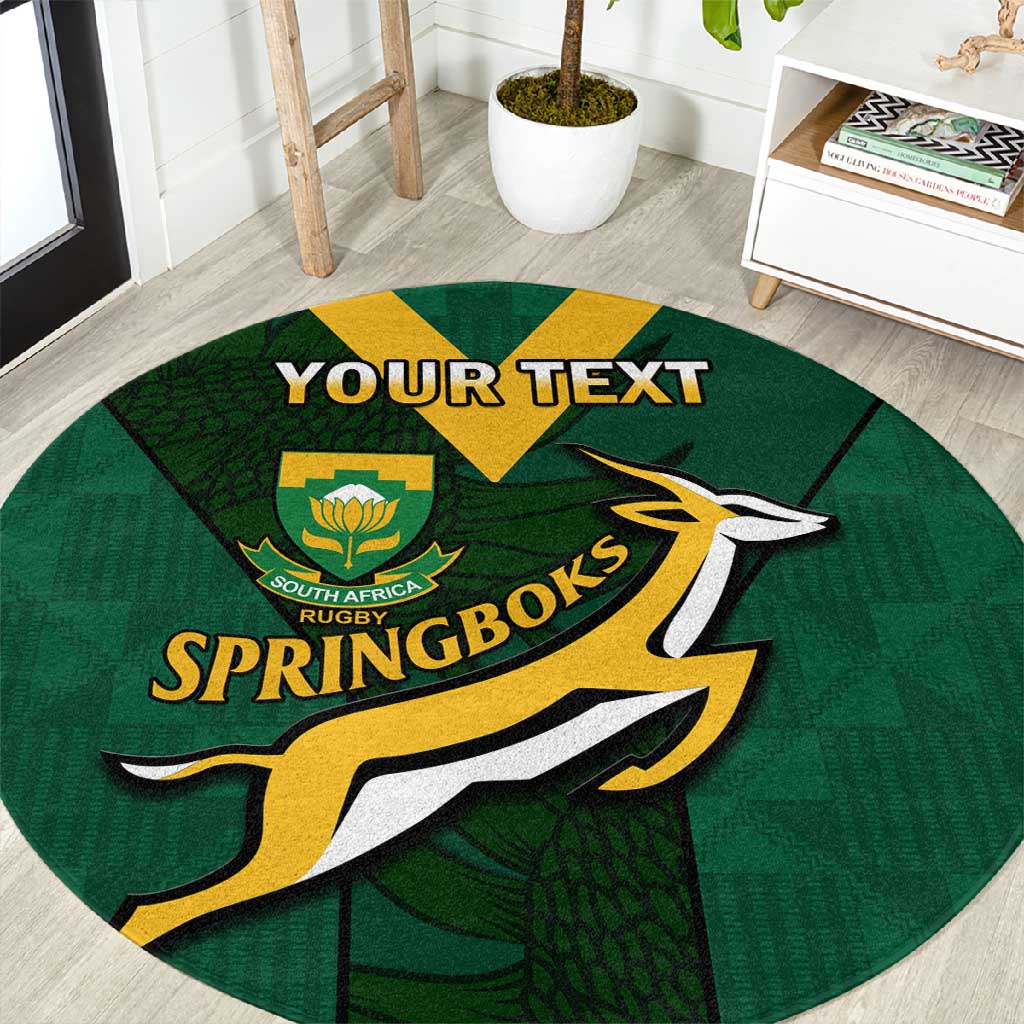 Custom South Africa Rugby Go Blitzboks Sevens Round Carpet LT14