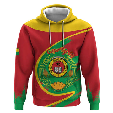 Cape Verde 1975-1992 Hoodie Coat Of Arms Grunge Style LT14