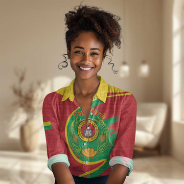 Cape Verde 1975-1992 Women Casual Shirt Coat Of Arms Grunge Style LT14