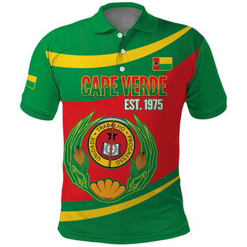 Cape Verde 1975-1992 Polo Shirt Unidade Trabalho Progresso LT14