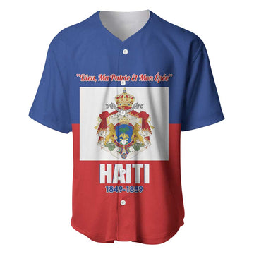 Personalised Second Empire of Haiti 1849-1859 Baseball Jersey Anpi an Ayiti Flag Style LT14