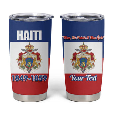 Personalised Second Empire of Haiti 1849-1859 Tumbler Cup Anpi an Ayiti Flag Style LT14