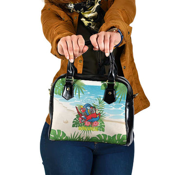 Guyana Christmas Shoulder Handbag Chilling Macaw It's 5 o'clock Somewhere LT14