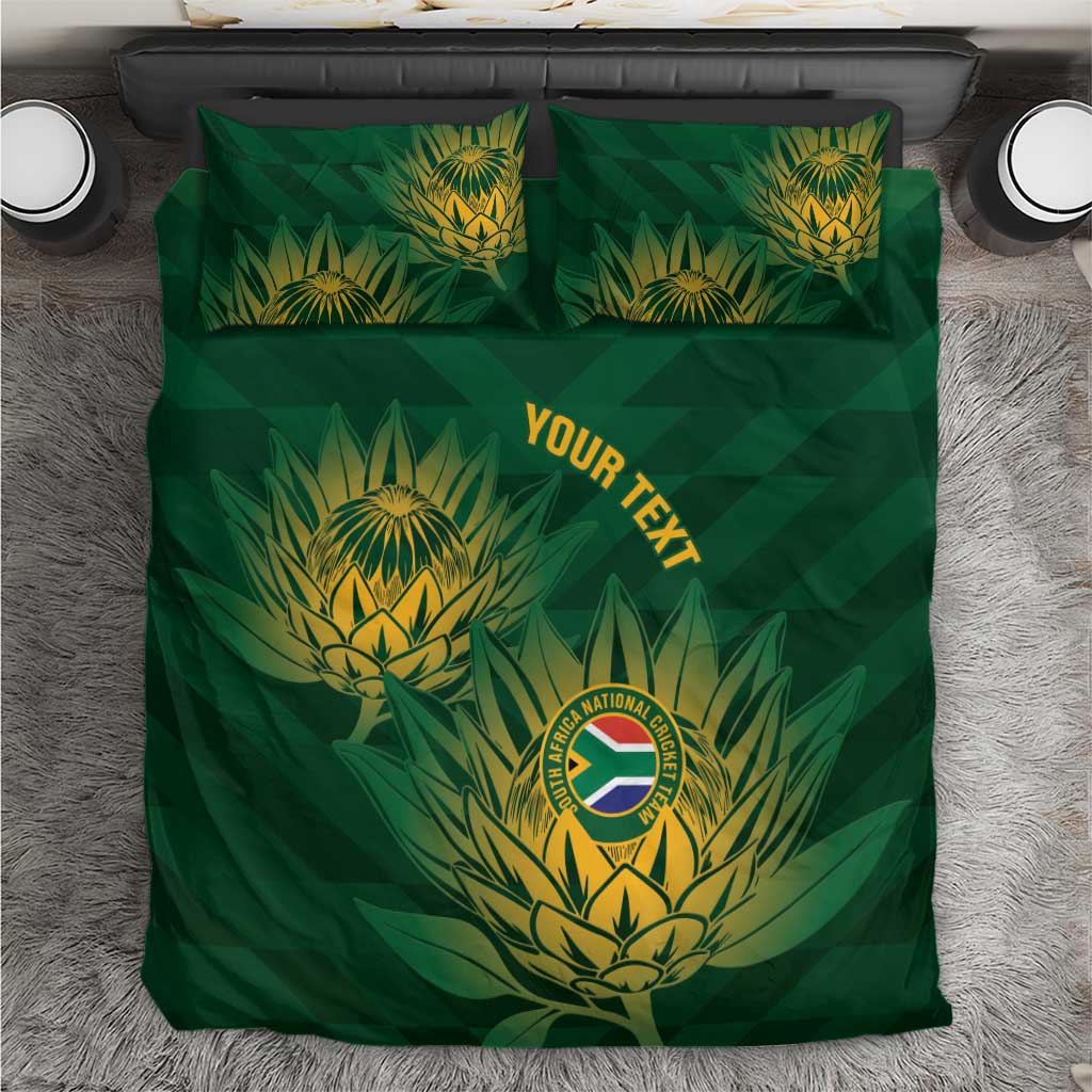 Custom South Africa Cricket Bedding Set Go Champions Proteas LT14