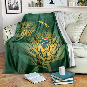 Custom South Africa Cricket Blanket Go Champions Proteas LT14
