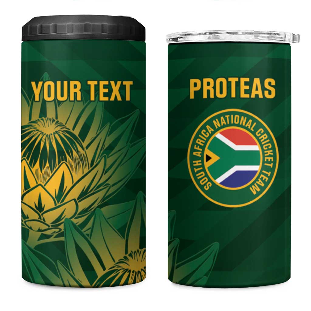 Custom South Africa Cricket 4 in 1 Can Cooler Tumbler Go Champions Proteas LT14