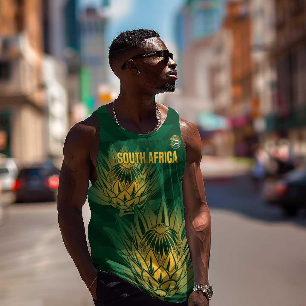 Custom South Africa Cricket Men Tank Top Go Champions Proteas LT14