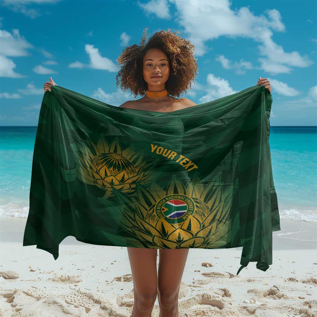 Custom South Africa Cricket Sarong Go Champions Proteas LT14
