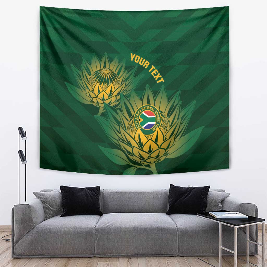 Custom South Africa Cricket Tapestry Go Champions Proteas LT14