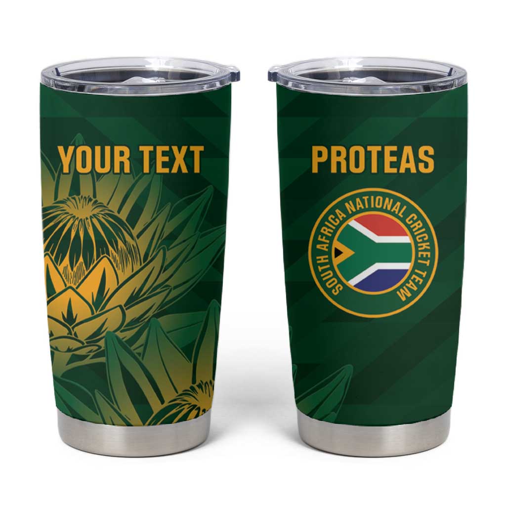 Custom South Africa Cricket Tumbler Cup Go Champions Proteas LT14