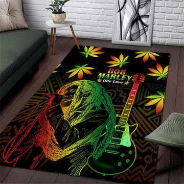 Afro Jamaica Legend Bob Day Area Rug One Love Jamaican Reggae African Pattern LT14