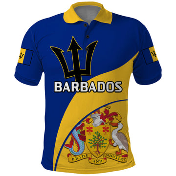 Barbados Polo Shirt Barbadian Coat Of Arms LT14
